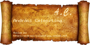 Andrási Celesztina névjegykártya